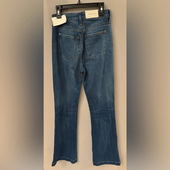 7 For All Mankind Dojo Ultrahigh Waist Flare Leg Jeans in Piney Size 24 - Picture 5 of 7